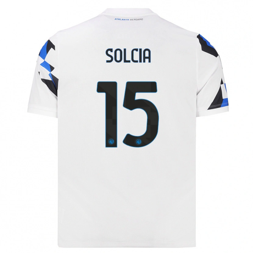 Danxen Kvinder Daniele Solcia #15 Hvid Rød Blå Udebane Spillertrøjer 2026/27 Trøje T-Shirt