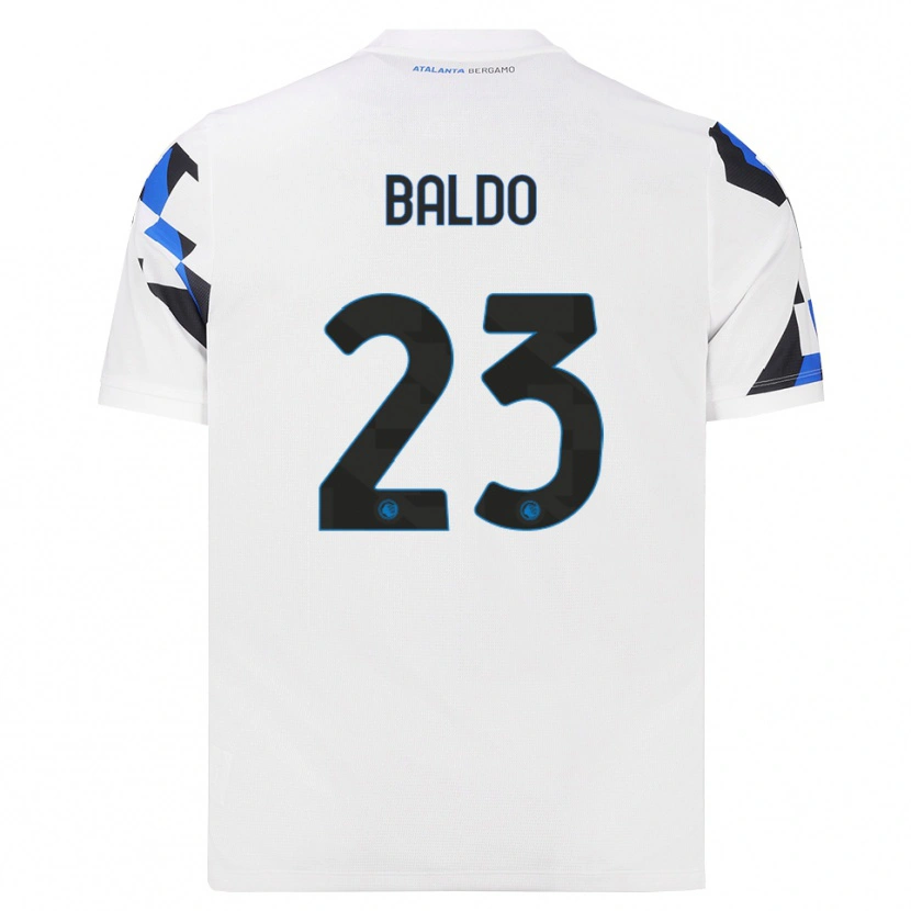 Danxen Kvinder Nicolò Baldo #23 Hvid Rød Blå Udebane Spillertrøjer 2026/27 Trøje T-Shirt