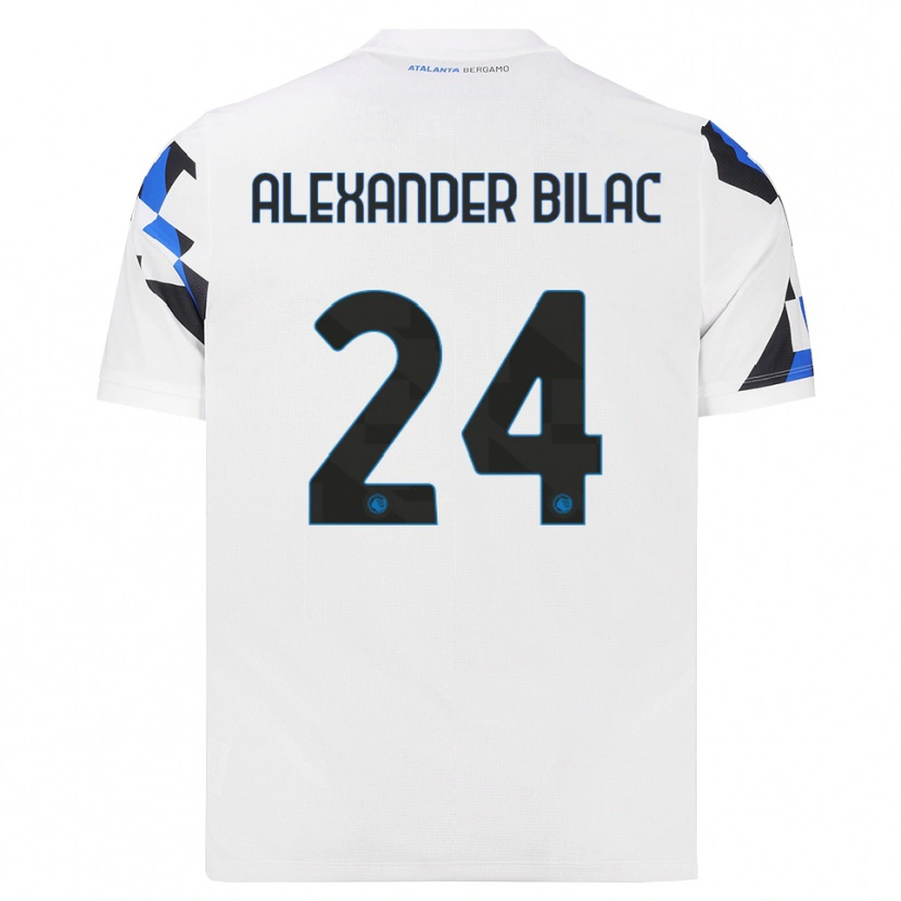 Danxen Kvinder Max Bilac #24 Hvid Rød Blå Udebane Spillertrøjer 2026/27 Trøje T-Shirt