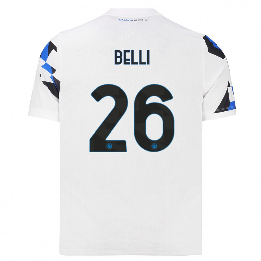 Danxen Kvinder Manuel Belli #26 Hvid Rød Blå Udebane Spillertrøjer 2026/27 Trøje T-Shirt