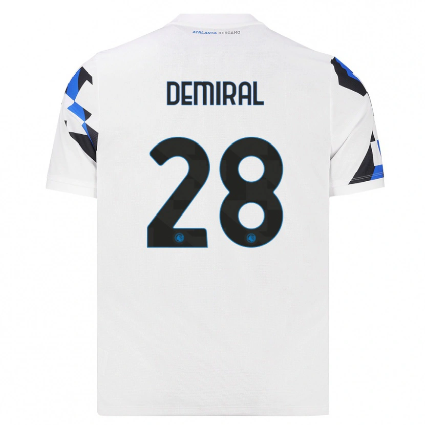 Danxen Kvinder Merih Demiral #28 Hvid Rød Blå Udebane Spillertrøjer 2026/27 Trøje T-Shirt