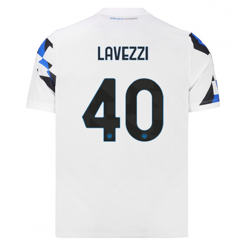 Danxen Kvinder Filippo Lavezzi #40 Hvid Rød Blå Udebane Spillertrøjer 2026/27 Trøje T-Shirt