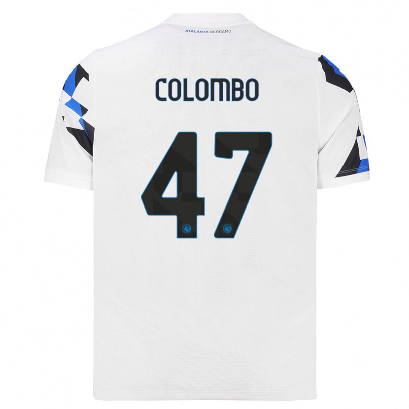 Danxen Kvinder Matteo Colombo #47 Hvid Rød Blå Udebane Spillertrøjer 2026/27 Trøje T-Shirt
