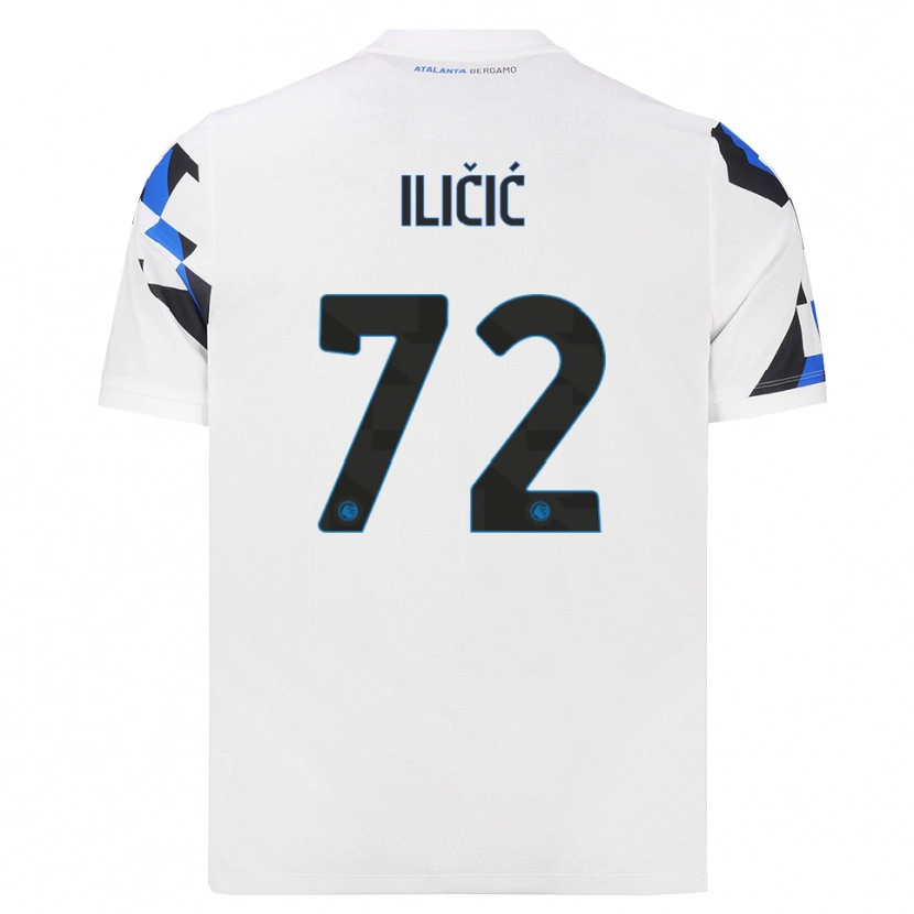 Danxen Kvinder Josip Ilicic #72 Hvid Rød Blå Udebane Spillertrøjer 2026/27 Trøje T-Shirt