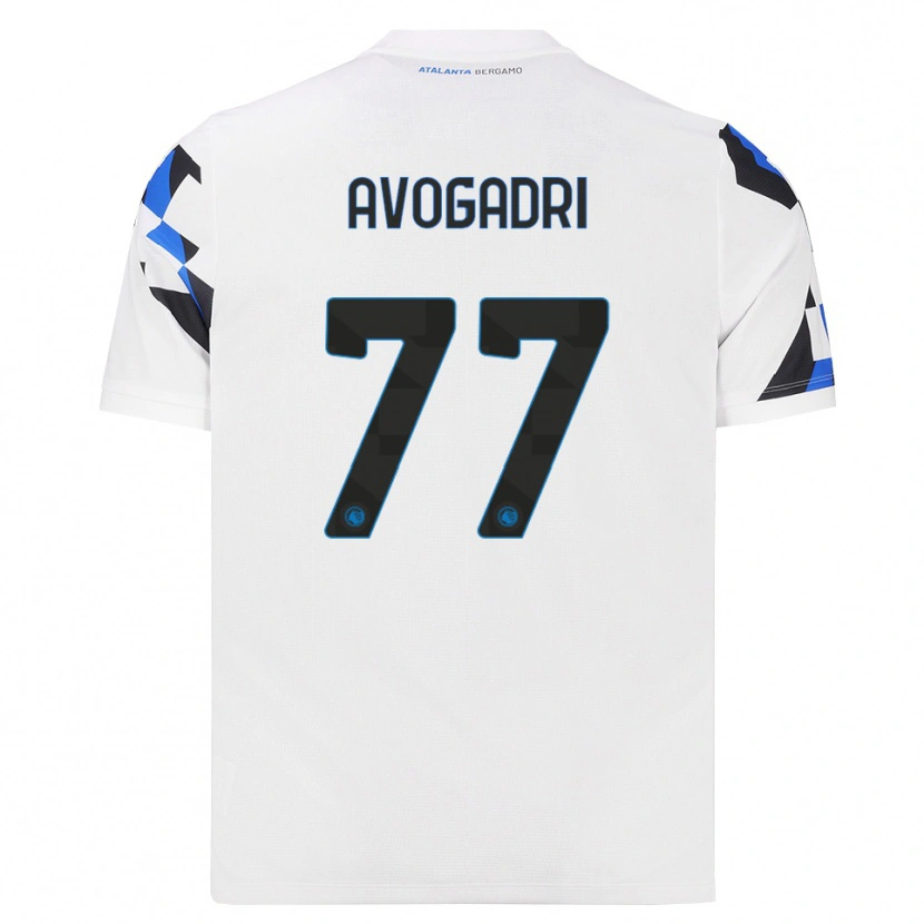 Danxen Kvinder Lorenzo Avogadri #77 Hvid Rød Blå Udebane Spillertrøjer 2026/27 Trøje T-Shirt