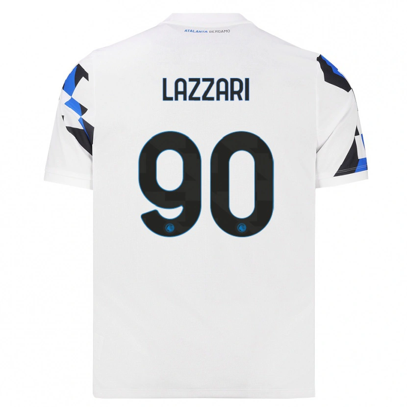 Danxen Kvinder Ilaria Lazzari #90 Hvid Rød Blå Udebane Spillertrøjer 2026/27 Trøje T-Shirt
