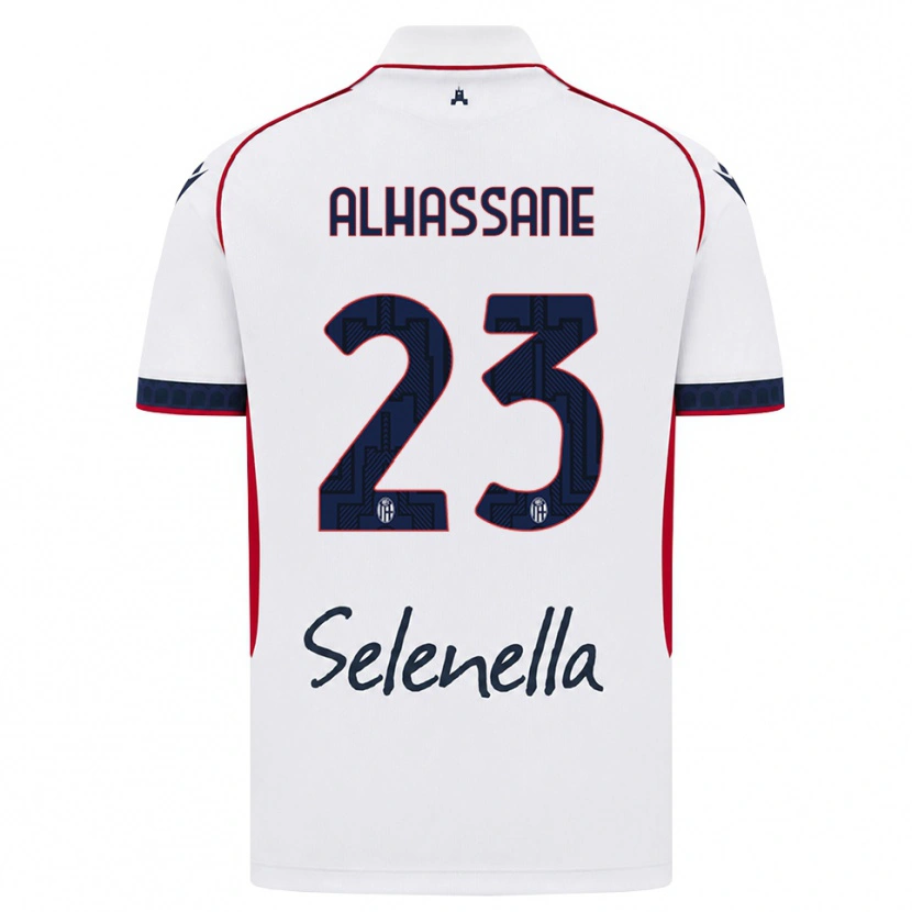 Danxen Kvinder Rahim Alhassane #23 Hvid Rød Kongelig Blå Udebane Spillertrøjer 2026/27 Trøje T-Shirt