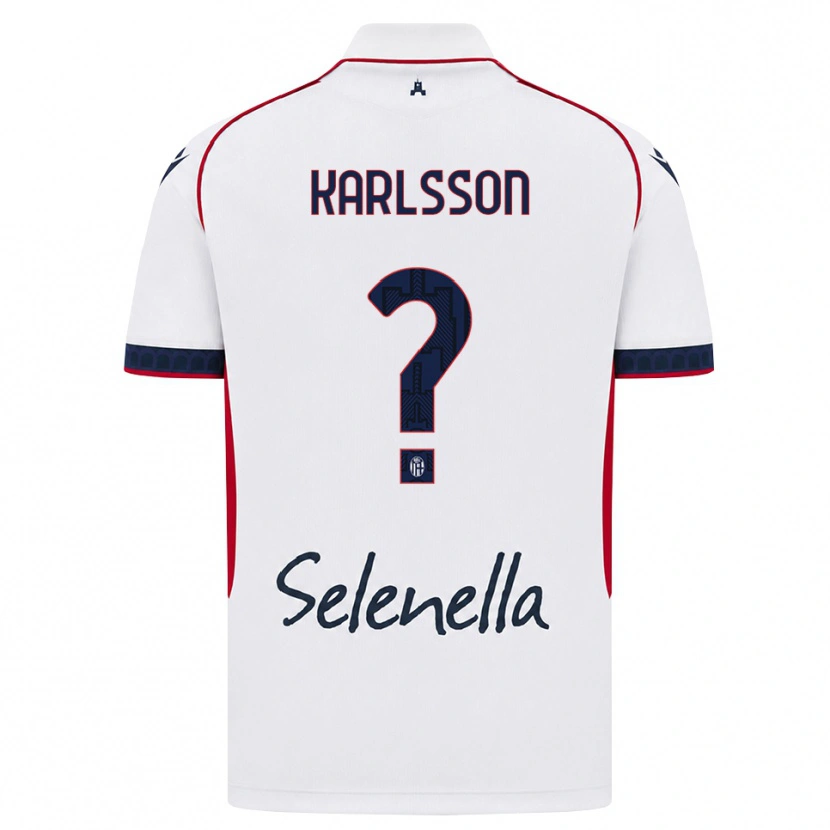 Danxen Kvinder Jesper Karlsson #0 Hvid Rød Kongelig Blå Udebane Spillertrøjer 2026/27 Trøje T-Shirt