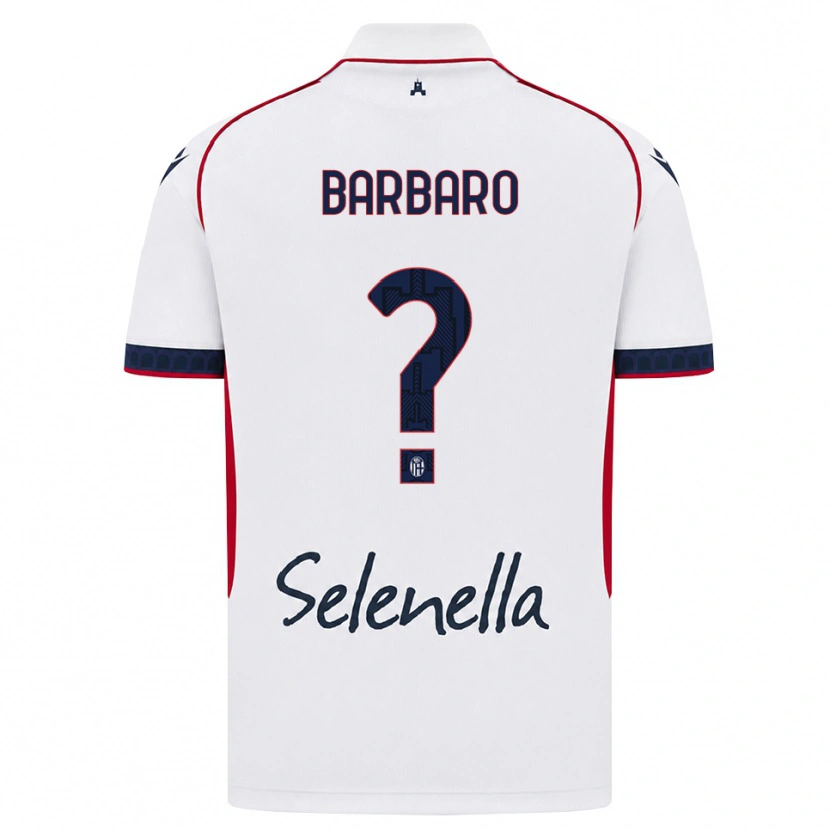 Danxen Kvinder Giacomo Barbaro #0 Hvid Rød Kongelig Blå Udebane Spillertrøjer 2026/27 Trøje T-Shirt