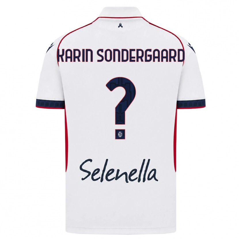 Danxen Kvinder Alice Karin Sondergaard #0 Hvid Rød Kongelig Blå Udebane Spillertrøjer 2026/27 Trøje T-Shirt