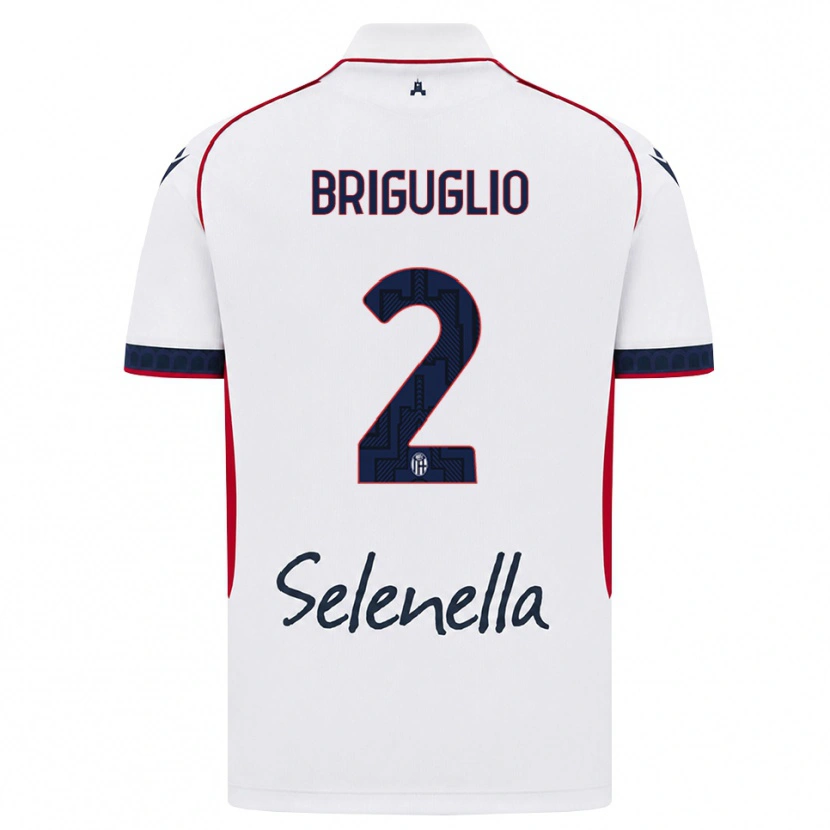 Danxen Kvinder Christian Briguglio #2 Hvid Rød Kongelig Blå Udebane Spillertrøjer 2026/27 Trøje T-Shirt