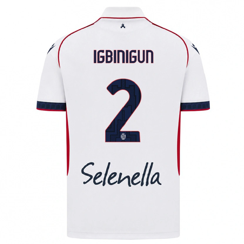 Danxen Kvinder James Igbinigun #2 Hvid Rød Kongelig Blå Udebane Spillertrøjer 2026/27 Trøje T-Shirt