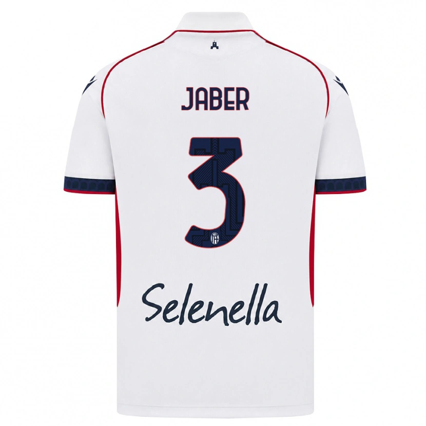 Danxen Kvinder Ali Jaber #3 Hvid Rød Kongelig Blå Udebane Spillertrøjer 2026/27 Trøje T-Shirt