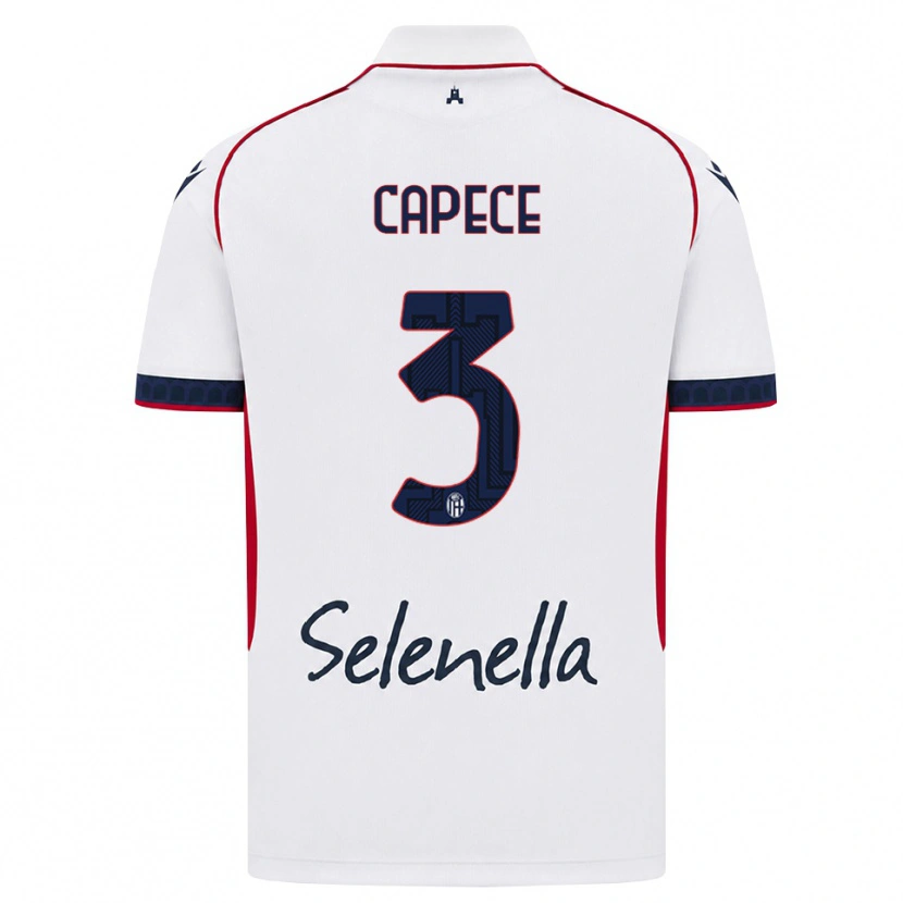 Danxen Kvinder Matteo Capece #3 Hvid Rød Kongelig Blå Udebane Spillertrøjer 2026/27 Trøje T-Shirt