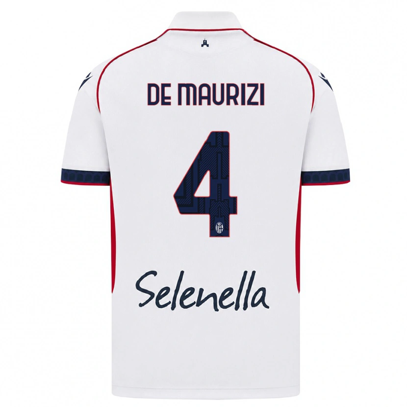 Danxen Kvinder Alessandro De Maurizi #4 Hvid Rød Kongelig Blå Udebane Spillertrøjer 2026/27 Trøje T-Shirt