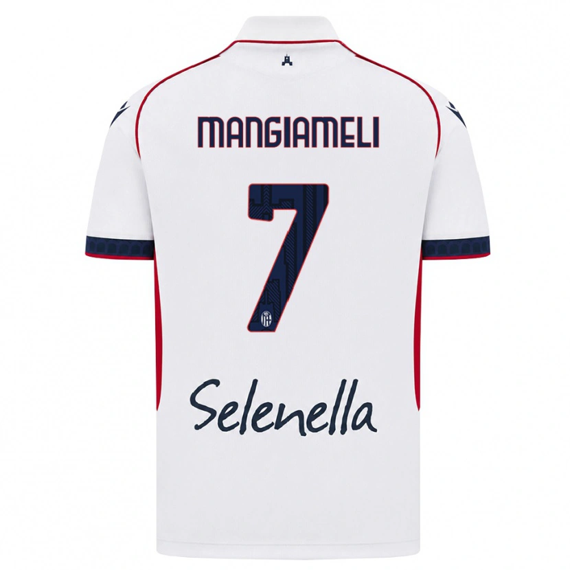 Danxen Kvinder Federico Mangiameli #7 Hvid Rød Kongelig Blå Udebane Spillertrøjer 2026/27 Trøje T-Shirt