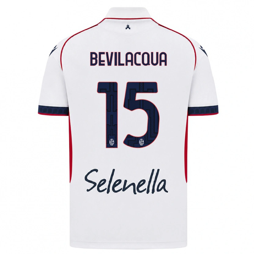 Danxen Kvinder Vincenzo Bevilacqua #15 Hvid Rød Kongelig Blå Udebane Spillertrøjer 2026/27 Trøje T-Shirt