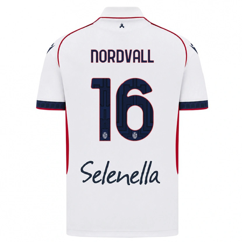 Danxen Kvinder Ossian Nordvall #16 Hvid Rød Kongelig Blå Udebane Spillertrøjer 2026/27 Trøje T-Shirt