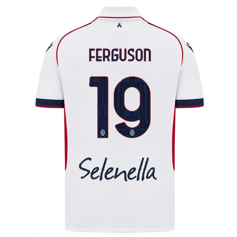 Danxen Kvinder Lewis Ferguson #19 Hvid Rød Kongelig Blå Udebane Spillertrøjer 2026/27 Trøje T-Shirt