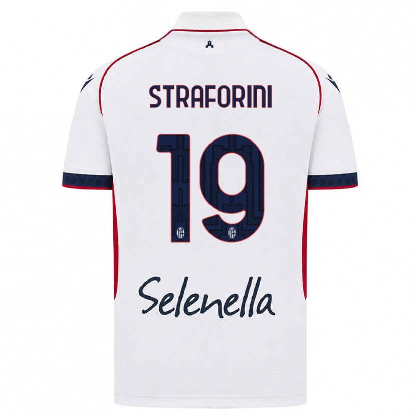 Danxen Kvinder Rino Straforini #19 Hvid Rød Kongelig Blå Udebane Spillertrøjer 2026/27 Trøje T-Shirt