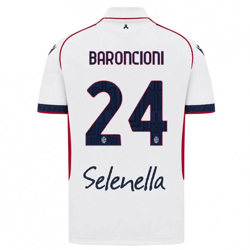 Danxen Kvinder Davide Baroncioni #24 Hvid Rød Kongelig Blå Udebane Spillertrøjer 2026/27 Trøje T-Shirt