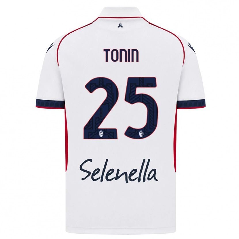 Danxen Kvinder Federico Tonin #25 Hvid Rød Kongelig Blå Udebane Spillertrøjer 2026/27 Trøje T-Shirt