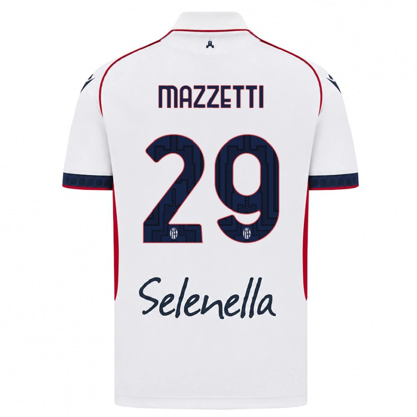 Danxen Kvinder Gabriele Mazzetti #29 Hvid Rød Kongelig Blå Udebane Spillertrøjer 2026/27 Trøje T-Shirt