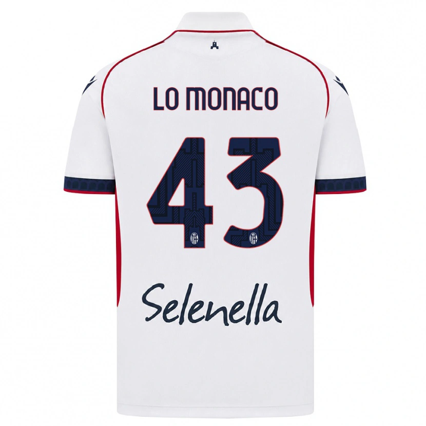 Danxen Kvinder Luca Lo Monaco #43 Hvid Rød Kongelig Blå Udebane Spillertrøjer 2026/27 Trøje T-Shirt
