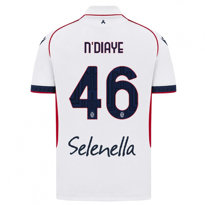 Danxen Kvinder Antoine N'diaye #46 Hvid Rød Kongelig Blå Udebane Spillertrøjer 2026/27 Trøje T-Shirt