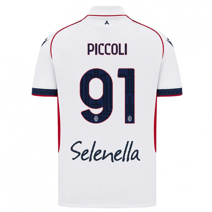 Danxen Kvinder Roberto Piccoli #91 Hvid Rød Kongelig Blå Udebane Spillertrøjer 2026/27 Trøje T-Shirt