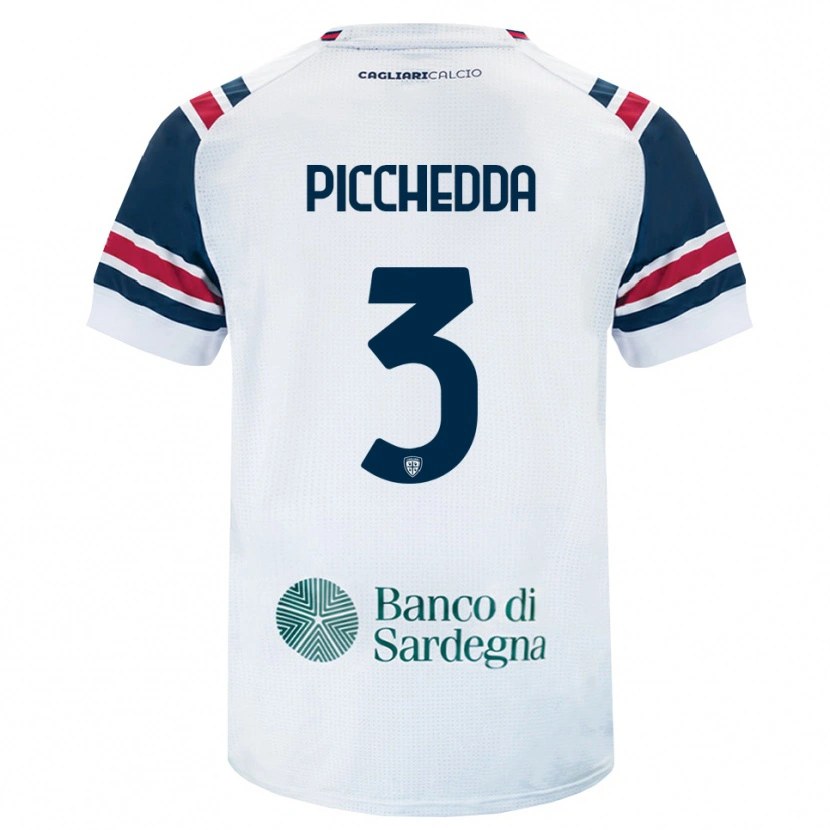 Danxen Kvinder Marco Picchedda #3 Hvid Rød Grøn Udebane Spillertrøjer 2026/27 Trøje T-Shirt
