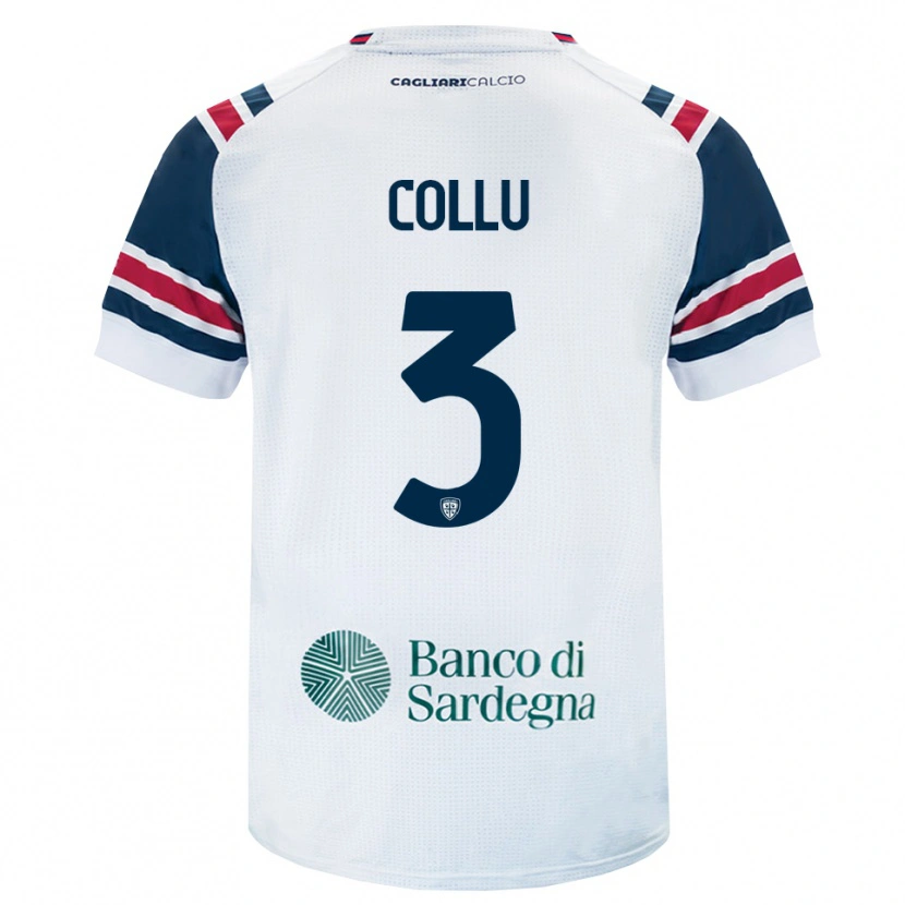 Danxen Kvinder Davide Collu #3 Hvid Rød Grøn Udebane Spillertrøjer 2026/27 Trøje T-Shirt