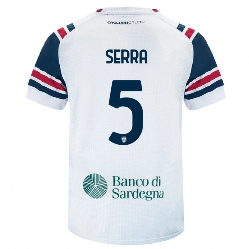 Danxen Kvinder Davide Serra #5 Hvid Rød Grøn Udebane Spillertrøjer 2026/27 Trøje T-Shirt