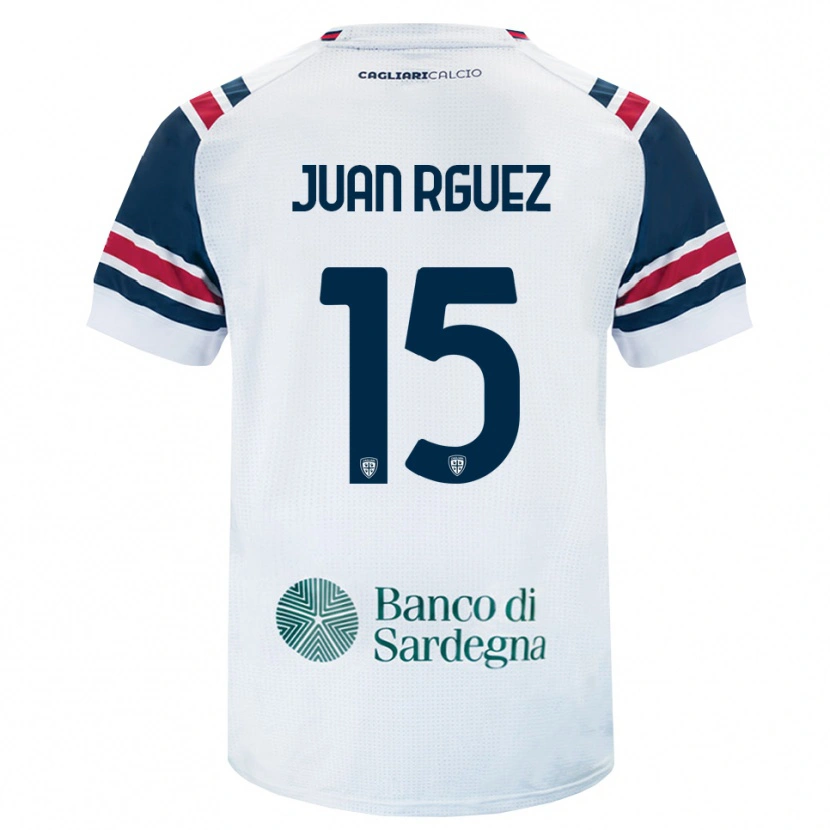 Danxen Kvinder Juan Rodríguez #15 Hvid Rød Grøn Udebane Spillertrøjer 2026/27 Trøje T-Shirt