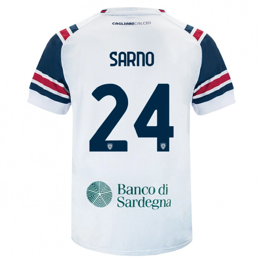 Danxen Kvinder Vincenzo Sarno #24 Hvid Rød Grøn Udebane Spillertrøjer 2026/27 Trøje T-Shirt