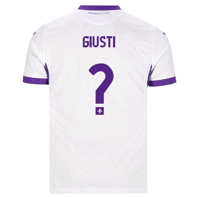Danxen Kvinder Edoardo Giusti #0 Hvid Lilla Udebane Spillertrøjer 2026/27 Trøje T-Shirt