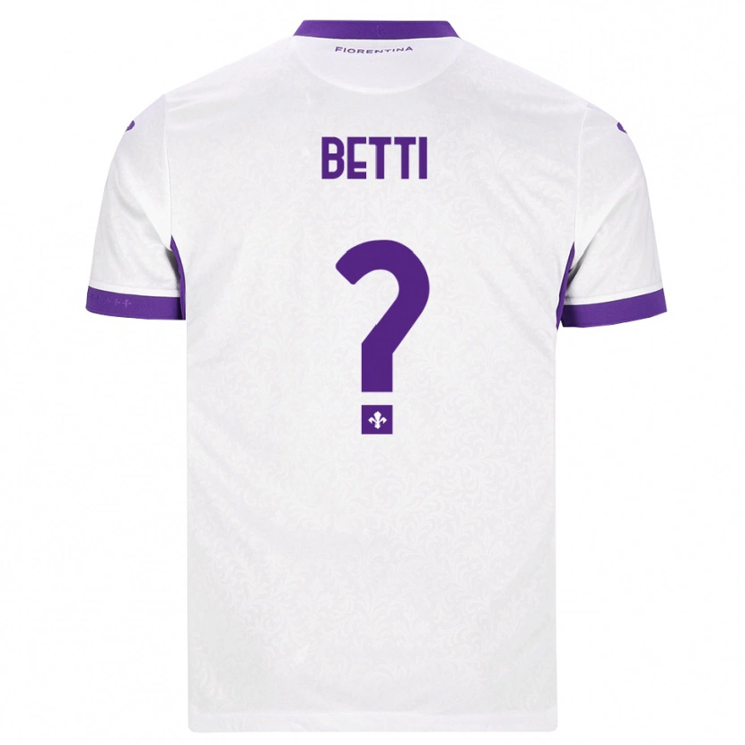 Danxen Kvinder Tiziano Betti #0 Hvid Lilla Udebane Spillertrøjer 2026/27 Trøje T-Shirt