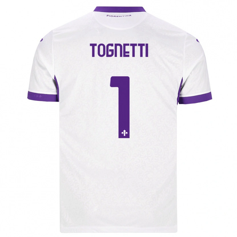 Danxen Kvinder Laerte Tognetti #1 Hvid Lilla Udebane Spillertrøjer 2026/27 Trøje T-Shirt