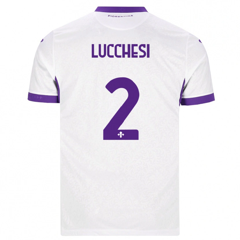 Danxen Kvinder Andrea Lucchesi #2 Hvid Lilla Udebane Spillertrøjer 2026/27 Trøje T-Shirt