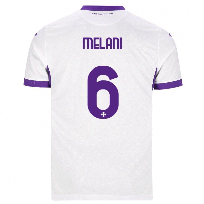 Danxen Kvinder Federico Melani #6 Hvid Lilla Udebane Spillertrøjer 2026/27 Trøje T-Shirt