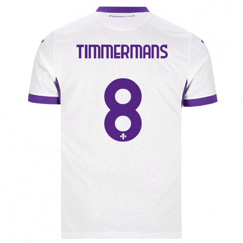 Danxen Kvinder Loric Timmermans #8 Hvid Lilla Udebane Spillertrøjer 2026/27 Trøje T-Shirt