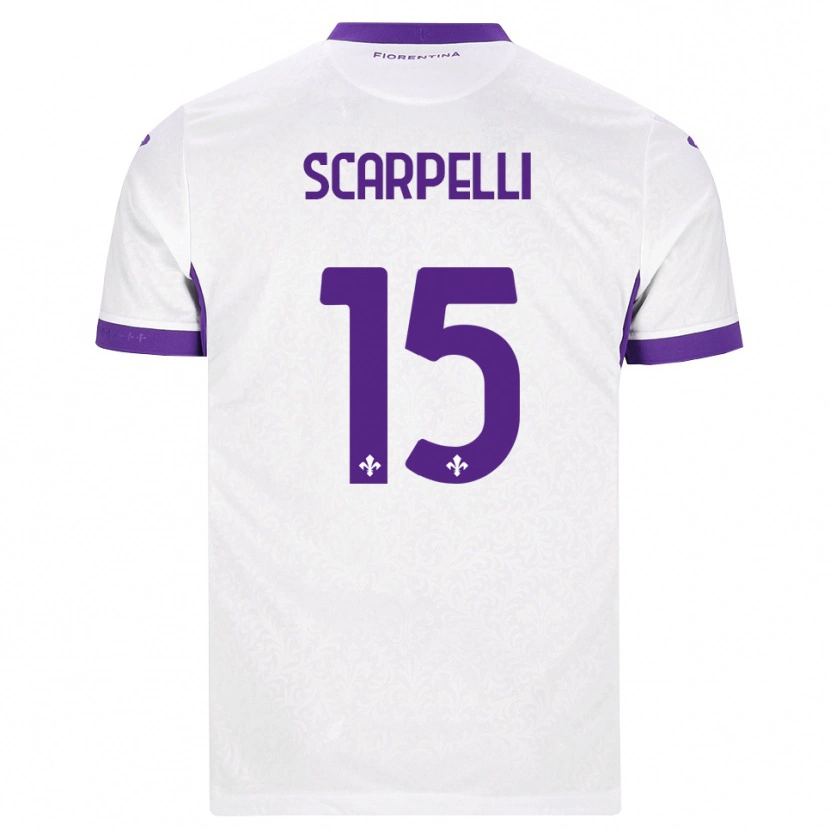 Danxen Kvinder Diego Scarpelli #15 Hvid Lilla Udebane Spillertrøjer 2026/27 Trøje T-Shirt