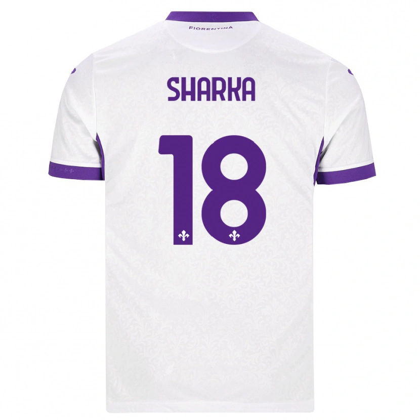 Danxen Kvinder Gentjan Sharka #18 Hvid Lilla Udebane Spillertrøjer 2026/27 Trøje T-Shirt