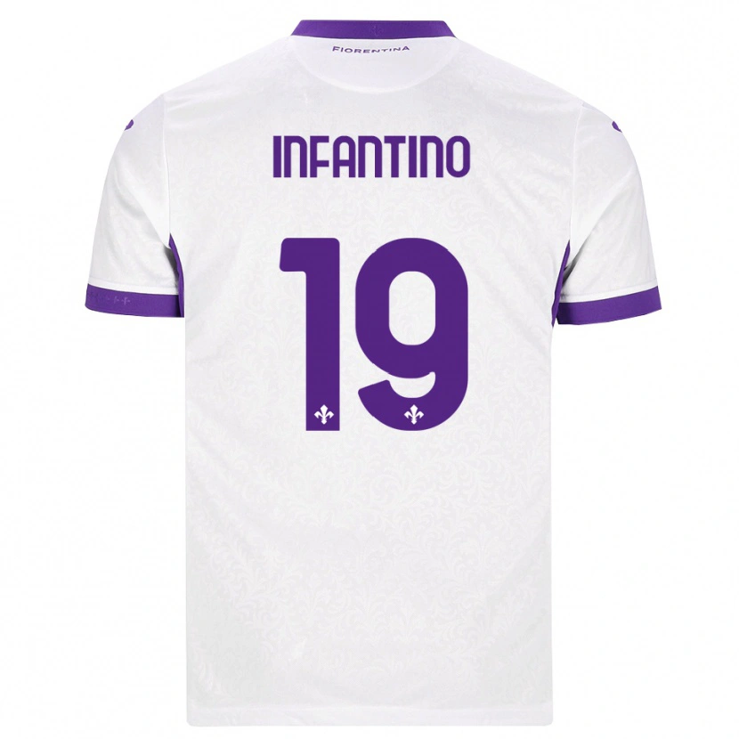 Danxen Kvinder Gino Infantino #19 Hvid Lilla Udebane Spillertrøjer 2026/27 Trøje T-Shirt