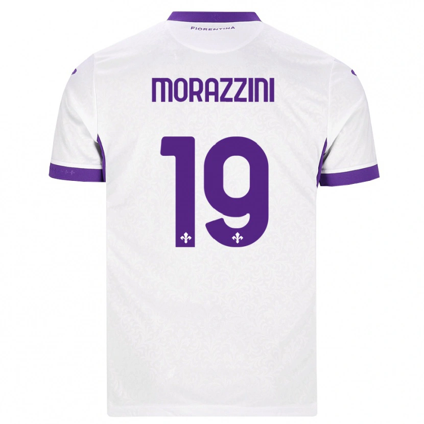 Danxen Kvinder Luigi Morazzini #19 Hvid Lilla Udebane Spillertrøjer 2026/27 Trøje T-Shirt