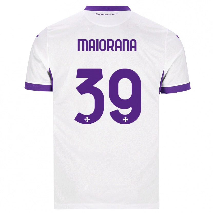 Danxen Kvinder Stefano Maiorana #39 Hvid Lilla Udebane Spillertrøjer 2026/27 Trøje T-Shirt
