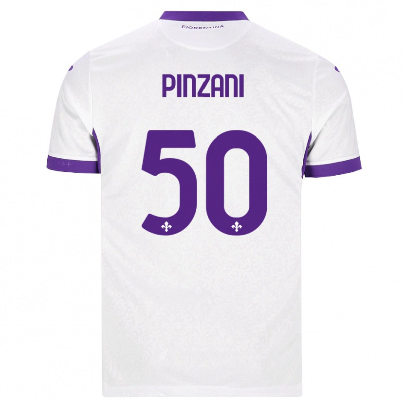 Danxen Kvinder Lorenzo Pinzani #50 Hvid Lilla Udebane Spillertrøjer 2026/27 Trøje T-Shirt