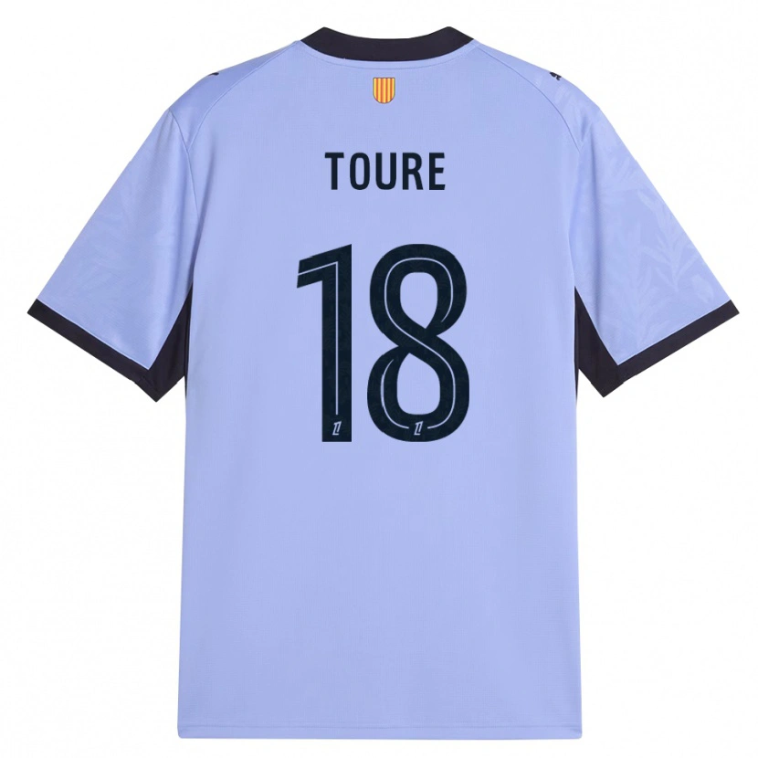 Danxen Kvinder Isaak Toure #18 Lilla Sort Tredje Sæt Spillertrøjer 2026/27 Trøje T-Shirt