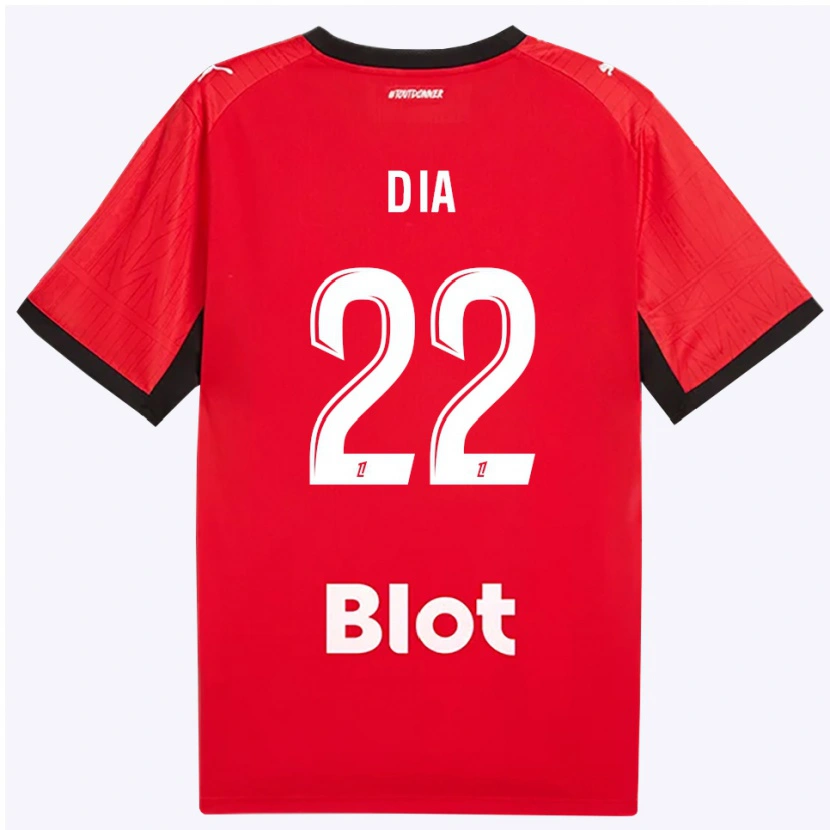 Danxen Kvinder Boulaye Dia #22 Rød Sort Hvid Hjemmebane Spillertrøjer 2026/27 Trøje T-Shirt
