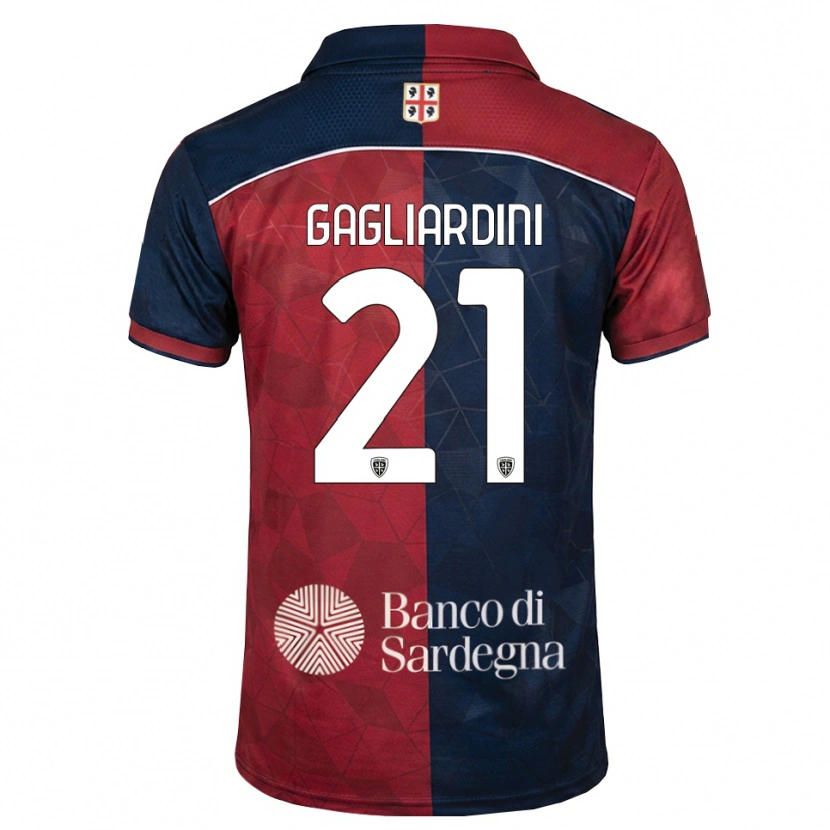 Danxen Kvinder Roberto Gagliardini #21 Bordeaux Kongelig Blå Hjemmebane Spillertrøjer 2026/27 Trøje T-Shirt